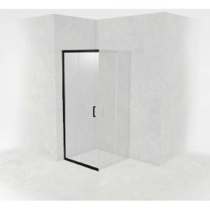 Lato 77-80 cm Zephyros 2.0 A box angolo nero opaco - Novellini 2