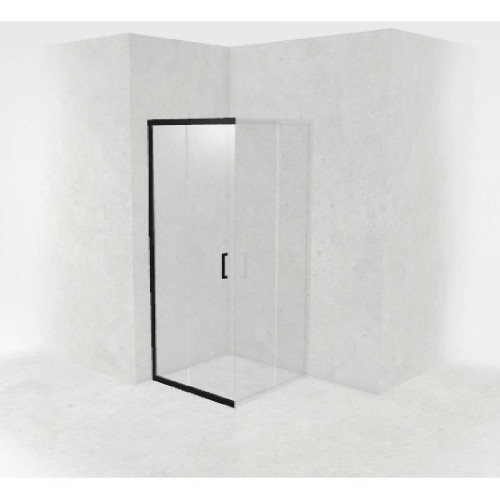 Lato 77-80 cm Zephyros 2.0 A box angolo nero opaco - Novellini