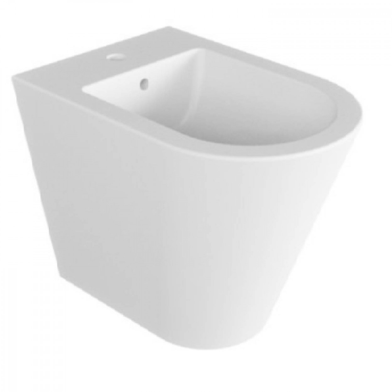 Bidet a terra filo muro in ceramica Forma bianco lucido - Azzurra