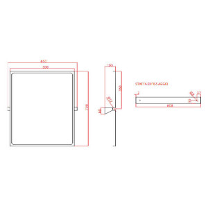 Specchio Reclinabile 60x70 cm - Goman 2