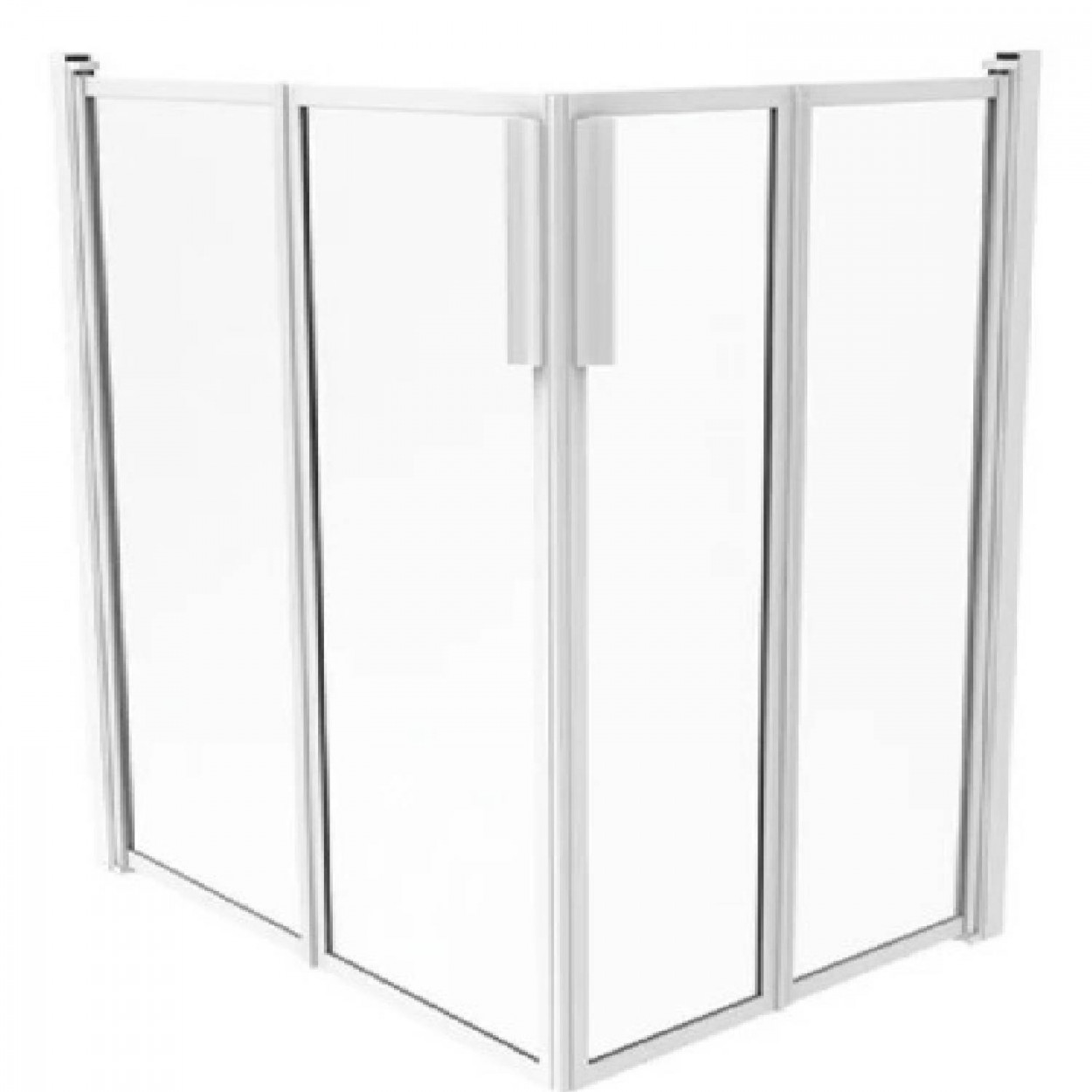 Box doccia in polyglass 90x90x100 cm bianco lucido - Goman