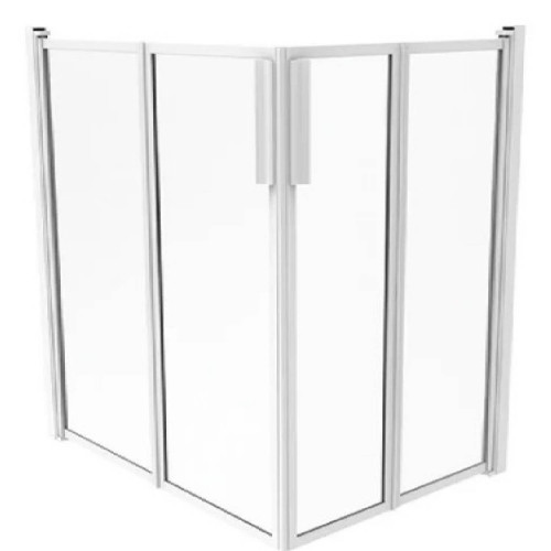Box doccia in polyglass 90x90x100 cm bianco lucido - Goman