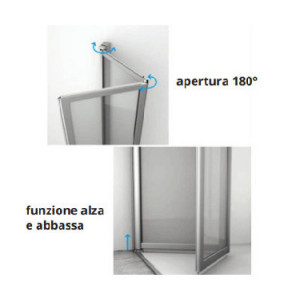 Box doccia in polyglass 90x90x100 cm bianco lucido - Goman 2