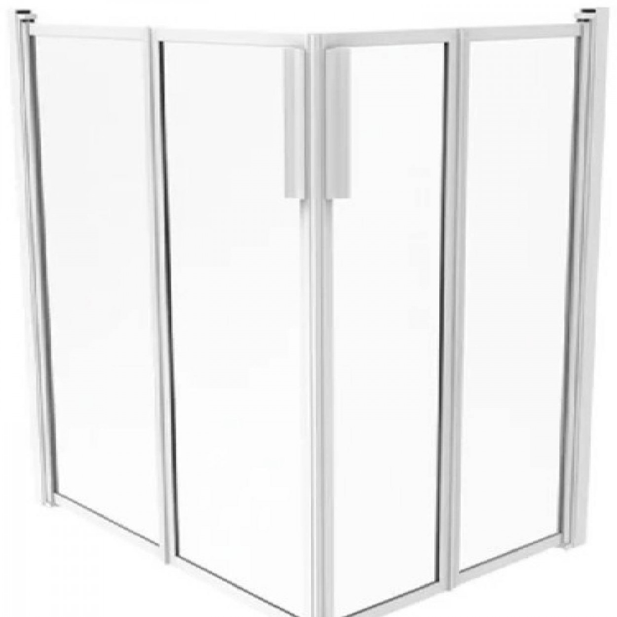 Box doccia in polyglass 80x80x100 cm bianco lucido - Goman