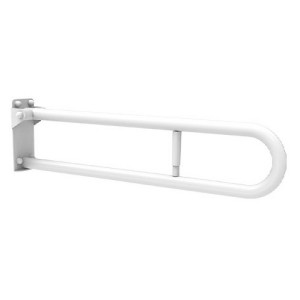 Barra ribaltabile con piastra lunga portarotolo 75 cm bianco - Goman