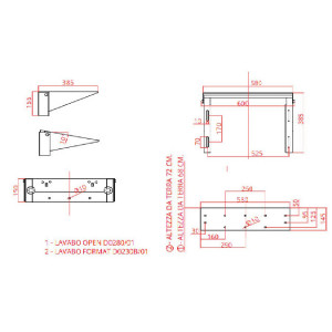 Meccanismo reclinabile manuale per lavabi Open - Goman 2