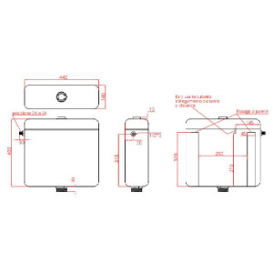 Cassetta di scarico a zaino in abs 9 litri - Goman 2