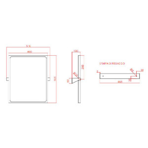 Specchio Reclinabile con Superficie Antinfortunistica 45x56 cm - Goman 2