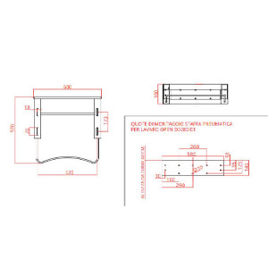 Meccanismo reclinabile pneumatico per lavabo Open - Goman 2