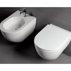 Vaso Sospeso Comoda Easy Clean Bianco Lucido | Ceramica Azzurra 2
