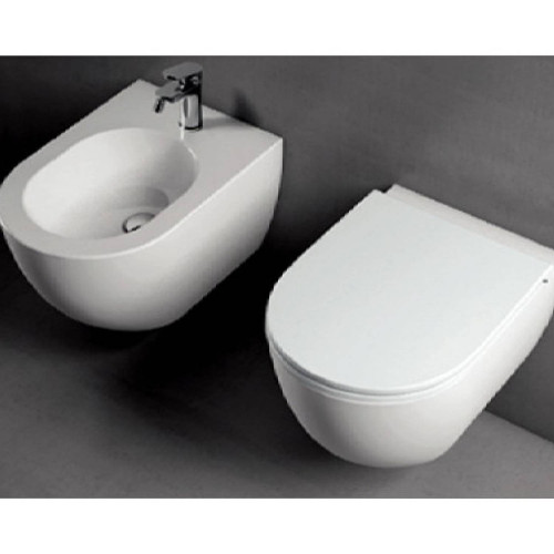 Vaso Sospeso Comoda Easy Clean Bianco Lucido | Ceramica Azzurra