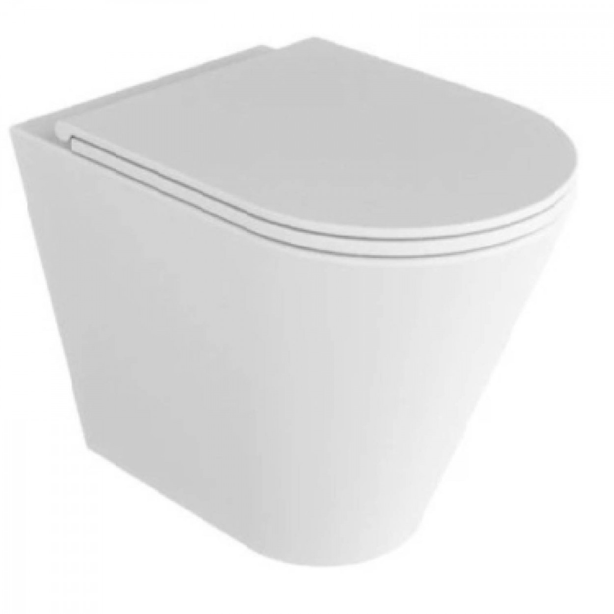 Vaso a terra easyclean 54x37 cm Forma bianco lucido - Ceramica Azzurra