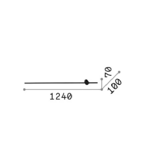 Lampada da parete Essence 120 cm nero - Ideal Lux
