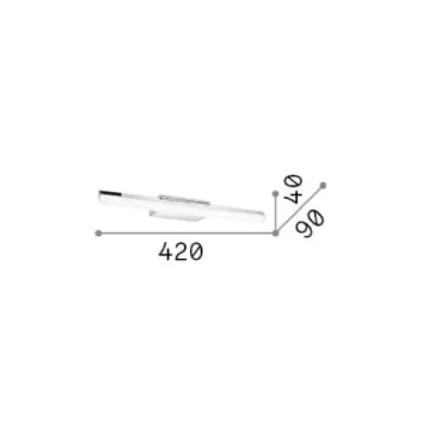 Lampada da parete Riflesso 42 cm cromo - Ideal Lux
