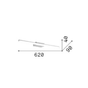 Lampada da parete Riflesso 62 cm cromo - Ideal Lux 2