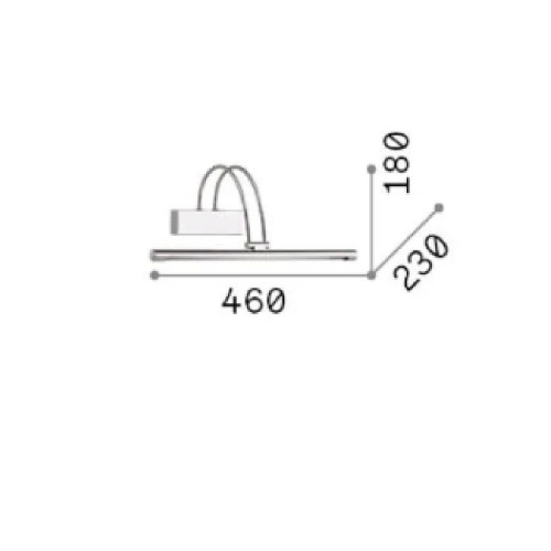 Lampada da parete Bow 46 cm cromo - Ideal Lux
