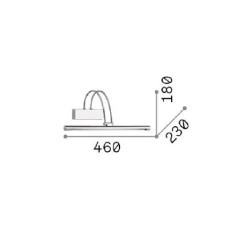 Lampada da parete Bow 46 cm ottone - Ideal Lux