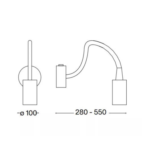 Lampada da parete Focus cromo - Ideal Lux