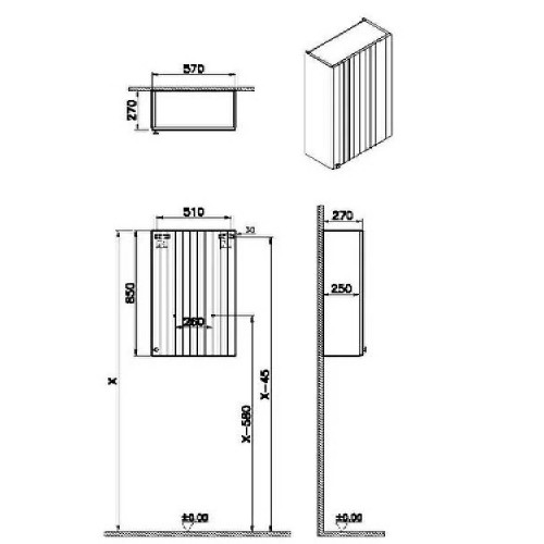 Pensile alto Compact Root Groove grigio opaco - Vitra