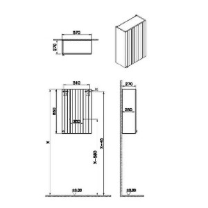 Pensile alto Compact Root Groove grigio chiaro opaco - Vitra 2
