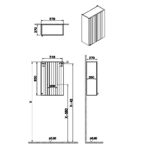 Pensile alto Compact Root Groove bianco opaco - Vitra