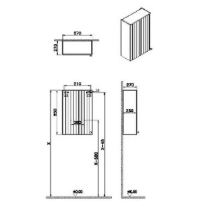 Pensile alto Compact Root Groove blu scuro opaco - Vitra 2