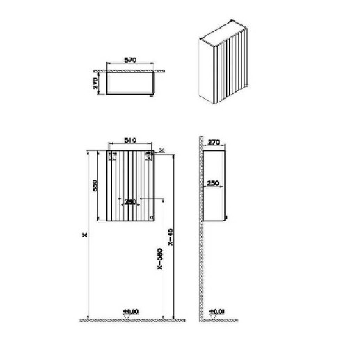 Pensile alto Compact Root Groove grafite opaco - Vitra