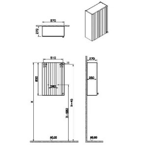 Pensile alto Compact Root Groove verde fiordo opaco - Vitra 2