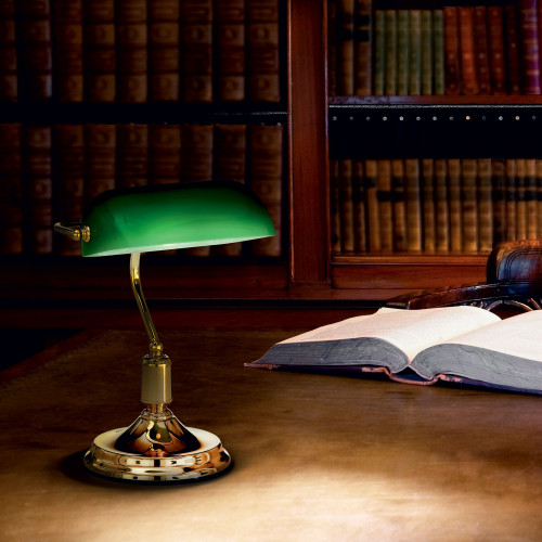 Lampada da tavolo Lawyer ottone - Ideal Lux