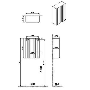 Pensile alto Compact Root Groove grigio chiaro opaco - Vitra 2