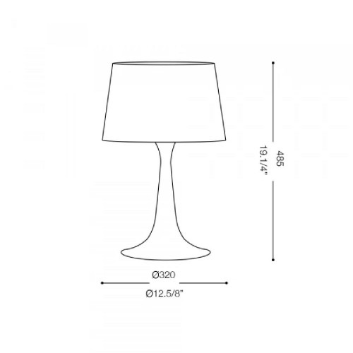 Lampada da tavolo London cromo - Ideal Lux