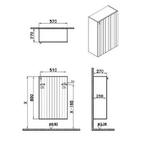 Pensile basso Compact Root Groove grafite opaco - Vitra 2