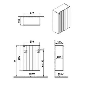 Pensile basso Compact Root Groove grigio opaco - Vitra 2