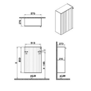 Pensile basso Compact Root Groove grigio chiaro opaco - Vitra 2