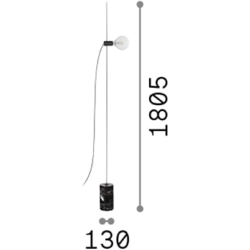 Lampada da terra Eva nero - Ideal Lux