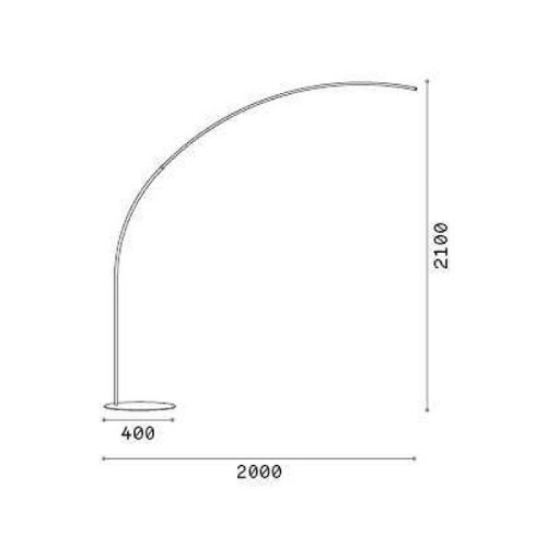 Lampada da terra Comet nero - Ideal Lux