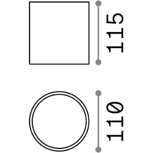 Lampada da soffitto Ø 11 cm Gun nero - Ideal Lux 2
