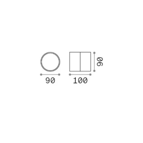 Lampada da parete Omega Round bianco - Ideal Lux