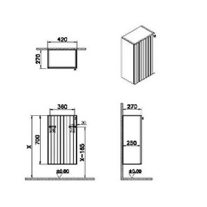 Pensile basso Compact Root Groove bianco opaco - Vitra 2
