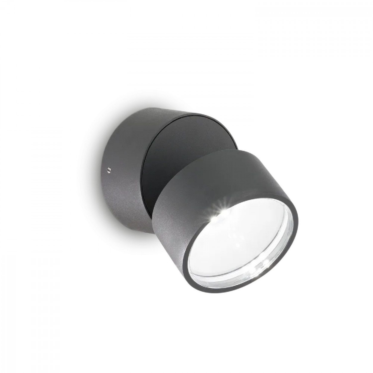 Lampada da parete Omega Round antracite - Ideal Lux