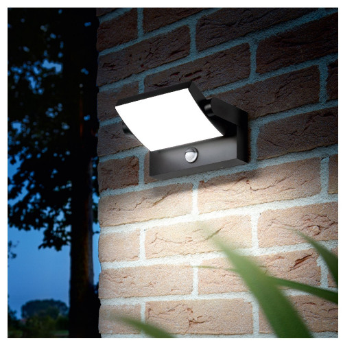 Lampada da parete orientabile con sensore Swipe nero - Ideal Lux
