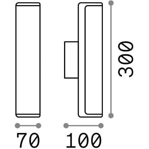 Lampada da parete Etere nero - Ideal Lux