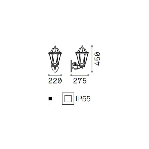 Lampada da parete Dafne bianco - Ideal Lux