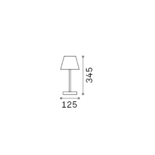 Lampada da tavolo Lolita grigio - Ideal Lux