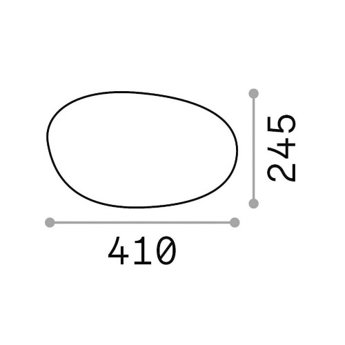 Lampada da terra Sasso 41 cm bianco - Ideal Lux