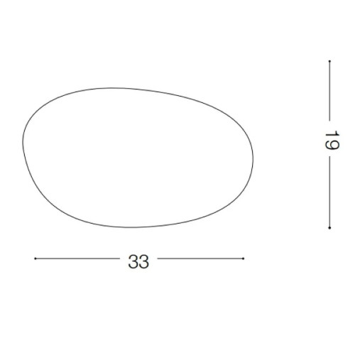 Lampada da terra Sasso 33 cm bianco - Ideal Lux
