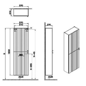 Colonna pensile alta Compact Root Groove verde fiordo opaco - Vitra 2