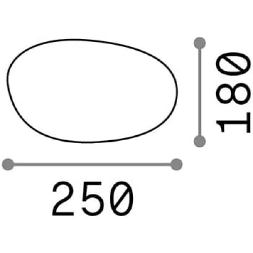 Lampada da terra Sasso 25 cm bianco - Ideal Lux
