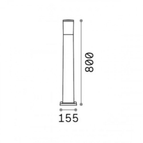 Paletto 80 cm Atena grigio chiaro - Ideal Lux