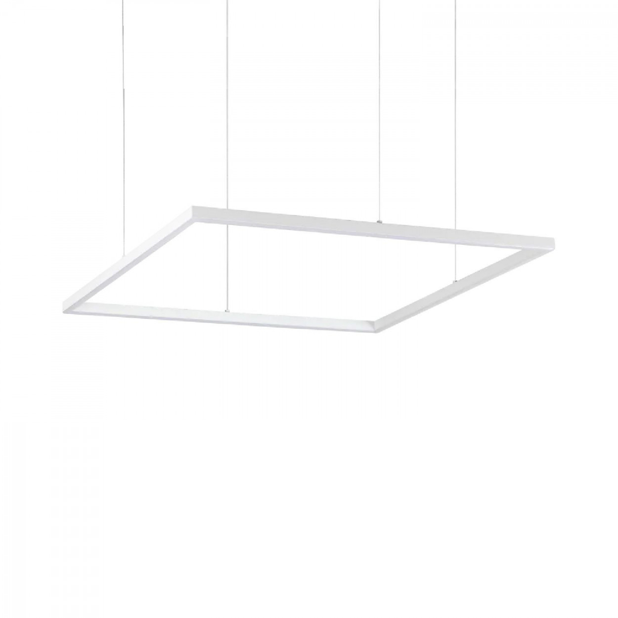 Lampada a sospensione 70x70 cm Oracle Square on-off bianco - Ideal Lux